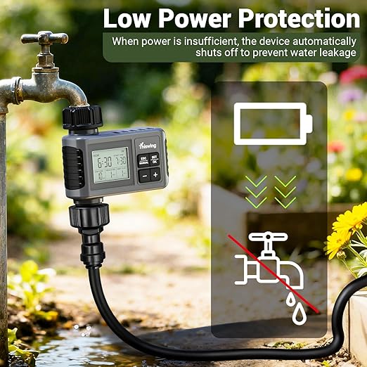 Thiswing 360° Adjustable Drip Irrigation System - 100 FT Automatic Garden Watering System with 32 Nozzles & Water Timer, Raised Bed Sprinkler System, Garden Mister for Yard, Lawn, Plants, 5/16" Tubing