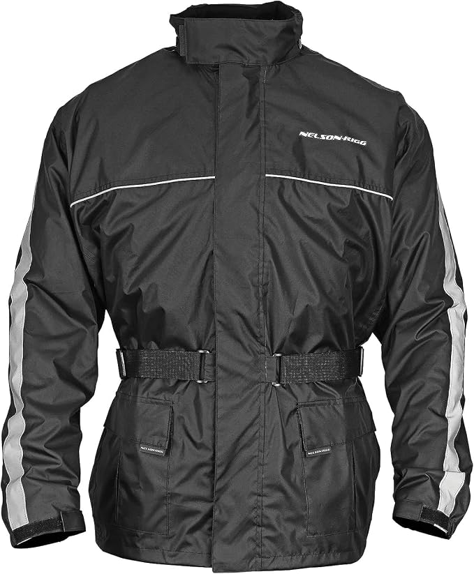 Nelson Rigg Solo Storm Rain Jacket, Waterproof, Breathable, and Packable (Black, 4X-Large)