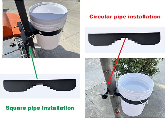 5-Gallon Bucket Holder, Can be Installed on ROPS Holder (Excluding Buckets), Bucket Storage Holder, Suitable for Lawn Mowers, Tractors, Landscape Vehicles, Trucks, Multi-Purpose Vehicles