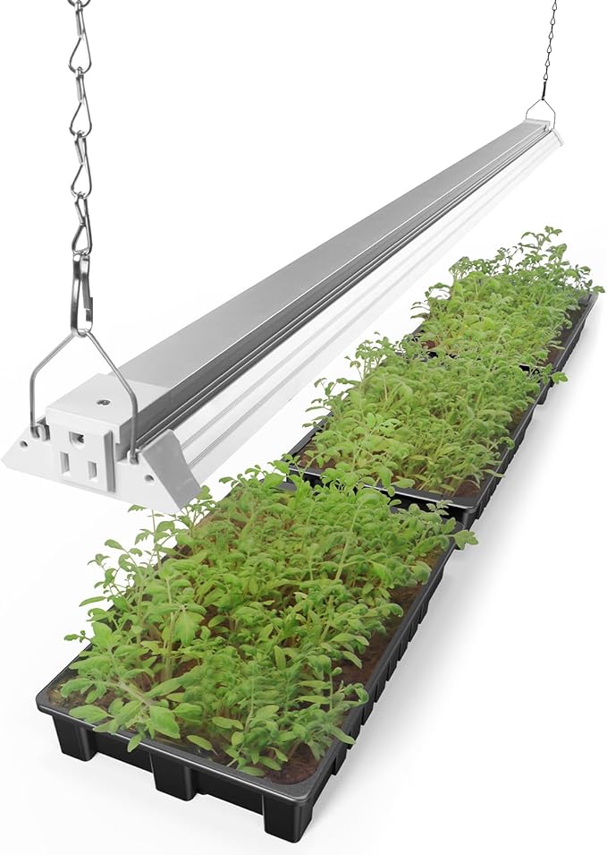 Barrina TX72 4FT Grow Lights, 72W(500W Equivalent), High PPFD, Full Spectrum with 660nm Red LEDs, Linkable, Hanging Grow Lights for Indoor Plants with On/Off Switch, for Seed Starting, Veg, 1 Pack