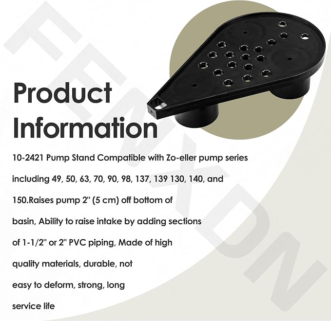 10-2421 Pump Stand for Zo-eller 49, 50, 63, 70, 90, 98 Series | Fits 137, 139 130, 140 and 150