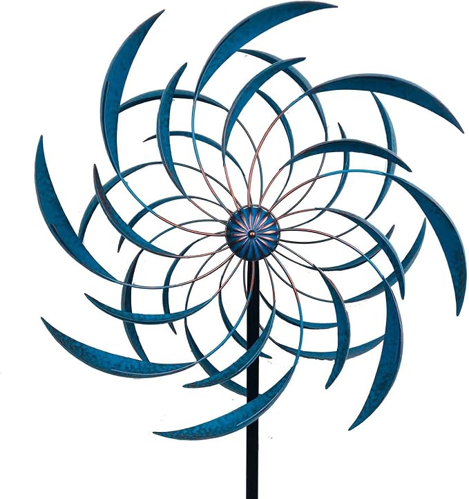 Stargarden Wind Spinners Outdoor -Metal Large Kinetic Wind Spinners | Wind Sculptures & Spinners with Stable Metal Stake for Yard Lawn Garden (23 x 80 inches)
