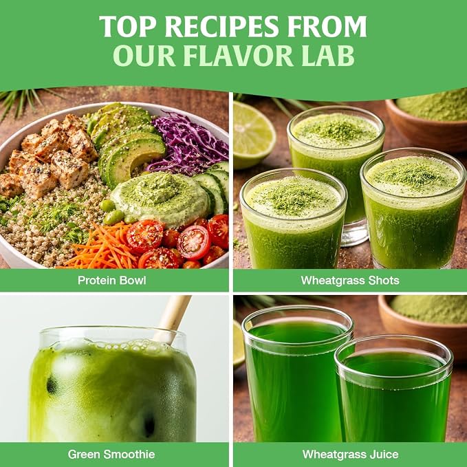HANDPICK USDA Organic Wheatgrass Powder (10oz) Rich Green Powder - Lab Tested | 100% Whole Leaf | Gluten Free, Non-GMO | No Sugar, No Artificial Ingredients | Resealable Pouch (Packaging may vary)
