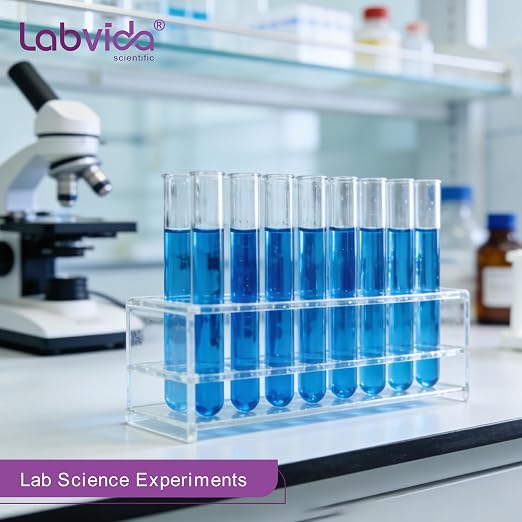 50-Pack 16ml(0.54oz) Glass Test Tubes - 20x100mm, Round Bottom, with Cork Stoppers & Brush. Ideal for Lab Experiments, Plant Propagation, Storage (Candies, Spices), Bath Salts, Home Decor
