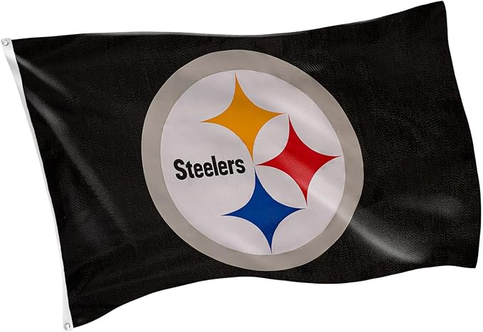Team Sports America NFL Pittsburgh Steelers 3 x 5 Outdoor Durable Flag with Grommets | Heavy Duty Flag & Banner for Outdoor Garden Patio | Indoor Wall Decor | Works with Flag Poles for House