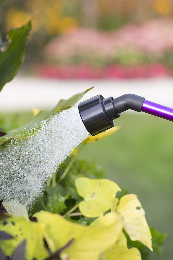 Dramm Rain Wand with One Touch Thumb Valve – Gentle Full Flow Shower Head Watering Wand for Garden Hose, Aluminum Construction – 16 Inch – Green