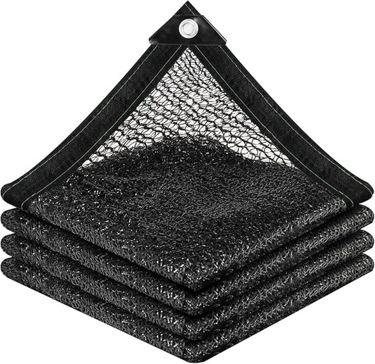 vensovo 30% Sunblock Shade Cloth Net Black Resistant - 20x20 Ft Garden Shade Mesh for Plant Cover, Greenhouse, Chicken Coop, Kennels, Tomatoes Plants