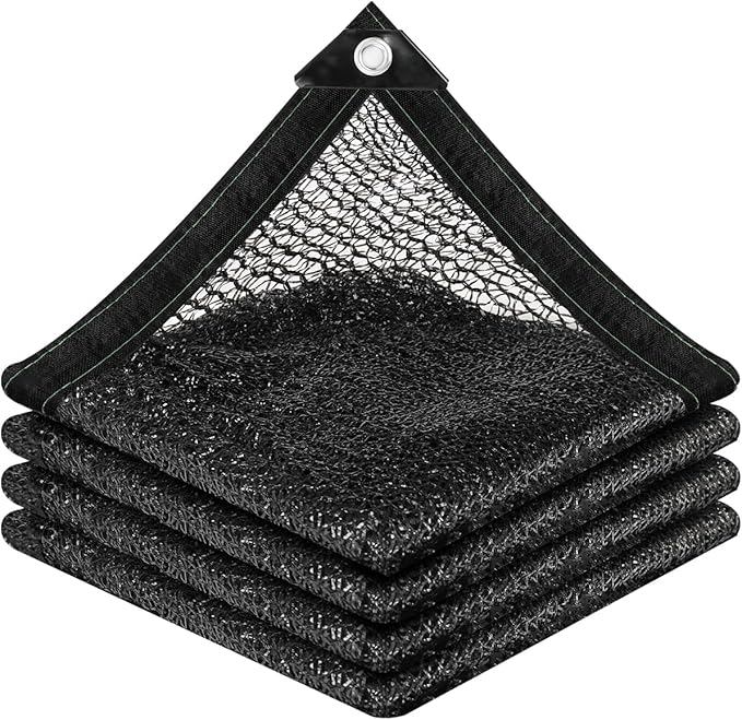 30% Sunblock Shade Cloth Net Black Resistant - 20x30 Ft Garden Shade Mesh for Plant Cover, Greenhouse, Chicken Coop, Kennels, Tomatoes Plants