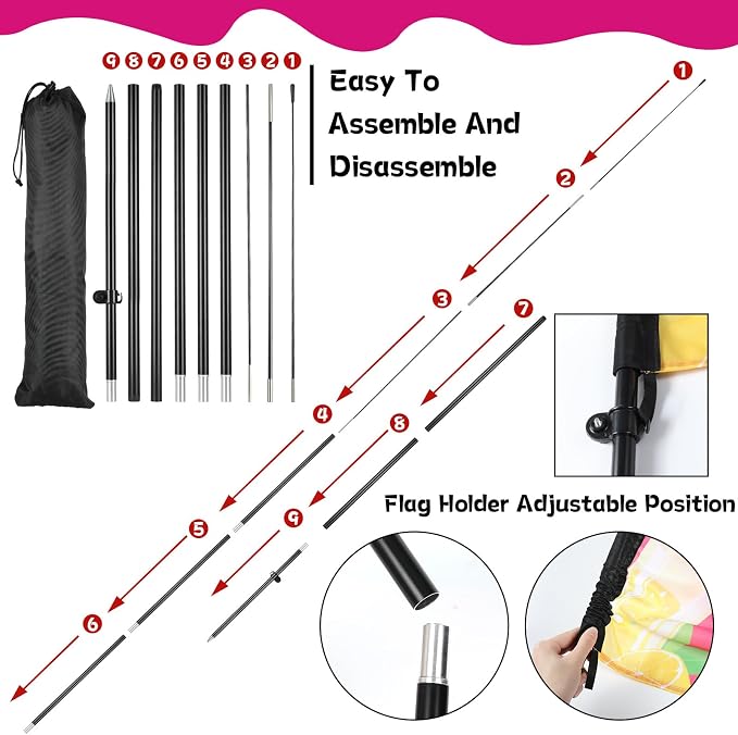 2 Sets Lemonade Feather Flag for Business Advertising 11 FT Summer Lemonade Swooper Flag Sign with Pole Ground Stake Portable Bag Windless Welcome Open Banner for Outside Garden Business Store (Pink)