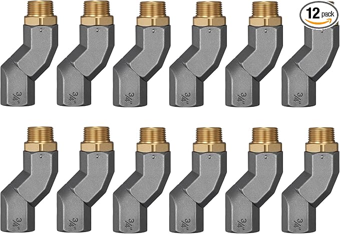 EVIL ENERGY 3/4" NPT 12PCS Fuel Transfer Hose Swivel 360 Rotating Connector for Fuel Nozzle Multi Plane Swivel