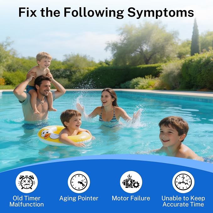 2026 Upgraded T101R 24-Hour Mechanical Timer Switch 120VAC SPST 40A Heavy Duty Timer Switch, Indoor/Outdoor Use, for Pool Pumps, Water Heaters, Lighting, Air Conditioning