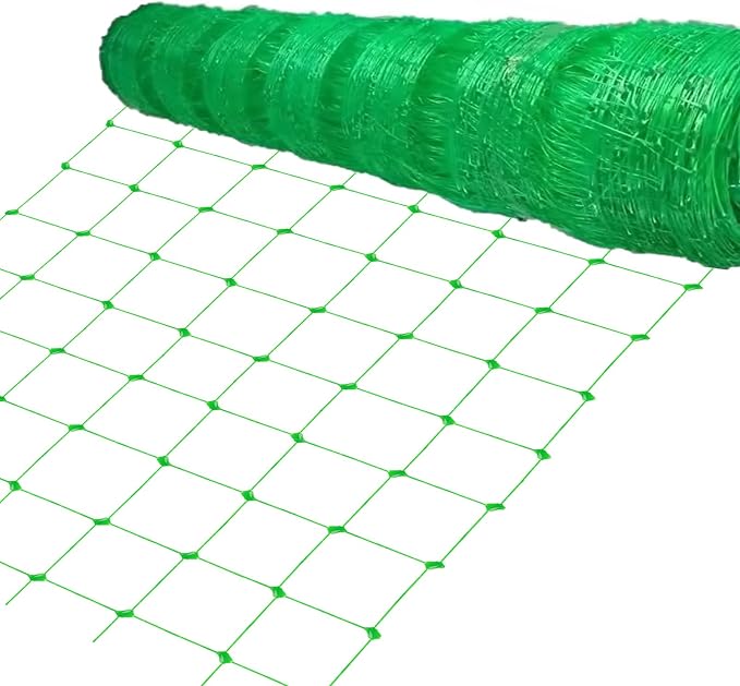 Toolazy Trellis Netting Roll 4ft x 3280ft Green - Heavy Duty 6" Mesh Plant Support Net for Climbing Vegetables, Scrog Netting for Grow Tent Tomato Cucumber Pea Bean Grape Vine Garden Hydroponic
