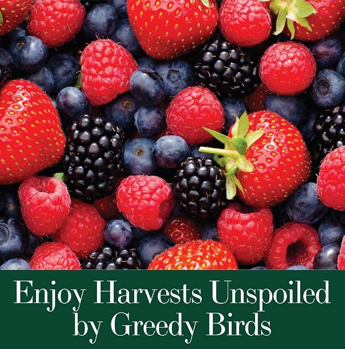 Dalen Bird-X Protective Mesh Netting for Fruit Trees, Berries, Vegetables - 28 ft x 28 ft, Black Garden Netting, 5/8-inch Mesh - Helps Deter Birds & Garden Pests, Made of Weather-Resistant Plastic