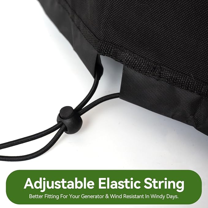 Waterproof Generator Covers for Outside (24"L x 18"W x 20"H), Heavy Duty 900D Polyester Fabric Portable Generator Covers Fits for iGen4500,Honda EU3000iS, Wen 3800,Predator 3500 4375 Generator, Black