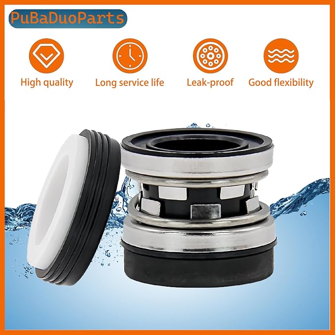 3 Pack PS-3890 Mechanical Shaft Seal Compatible with Jandy Zodiac Pool Pump R0479400 Replacement for Stealth PlusHP FloPro ePump Series Ceramic and Stainless Steel Pool Pump Seal Repair Kit