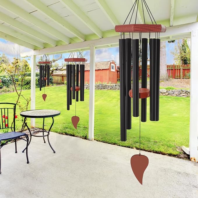 Wind Chimes for Outside, Memorial Wind Chimes with 6 Long Metal Tubes, Sympathy Wind Chime with Sound, Perfect for Garden, Patio and Yard