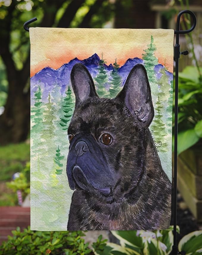 Caroline's Treasures SS8257GF French Bulldog Garden Flag Mailbox Flag Decorative Yard Flag Banner Outside Patio Artwork Yard Flower Beds, Garden Size, Multicolor