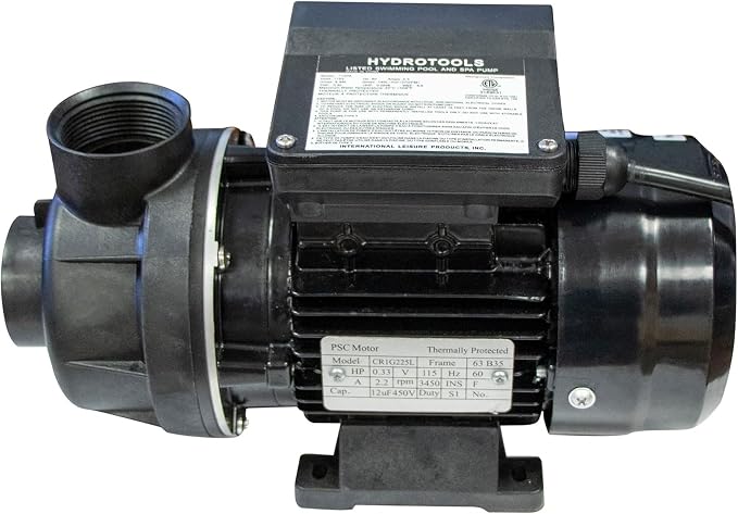 SWIMLINE HYDROTOOLS Above-Ground Pool Motor Pump, Hydro-Flo 0.3 HP w/ 2220 GPH, Vertical | Above-ground Pool Pump, 0.3 HP, 2, 220 GPH, Vertical Discharge, 115V, Single-speed, DOE-certified For Small Sand Filters
