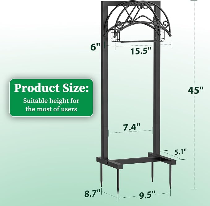 Garden Hose Holder - Upgraded Water Hose Holder Holds 150FT Hose, Heavy Duty Metal Hose Stand, Detachable Hose Storage Rack for Lawn & Yard
