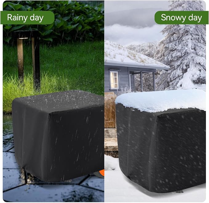 Waterproof Generator Covers for Outside (24"L x 18"W x 20"H), Heavy Duty 900D Polyester Fabric Portable Generator Covers Fits for iGen4500,Honda EU3000iS, Wen 3800,Predator 3500 4375 Generator, Black