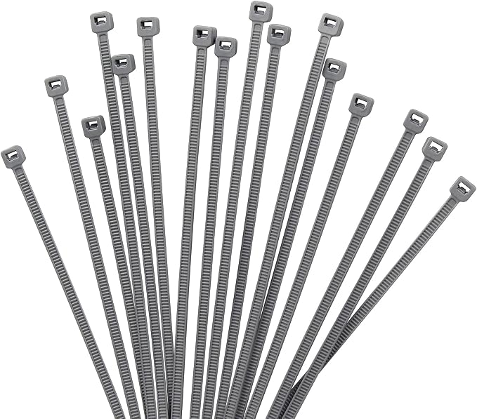 XINGO 1000 PCS 8 inch Cable Zip Ties, 18lb Strength, Small Tie Wraps Self-Locking Nylon Zip Ties for Indoor and Outdoor Use (Silver)