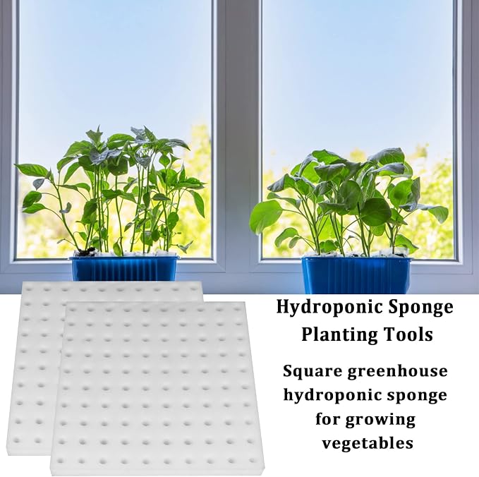 400 PCS Hydroponic Sponge Planting Tool Square Seedling Sponges Greenhouse Hydroponic Sponges Hydroponic Vegetable Planting Sponge for Small Bud Growth