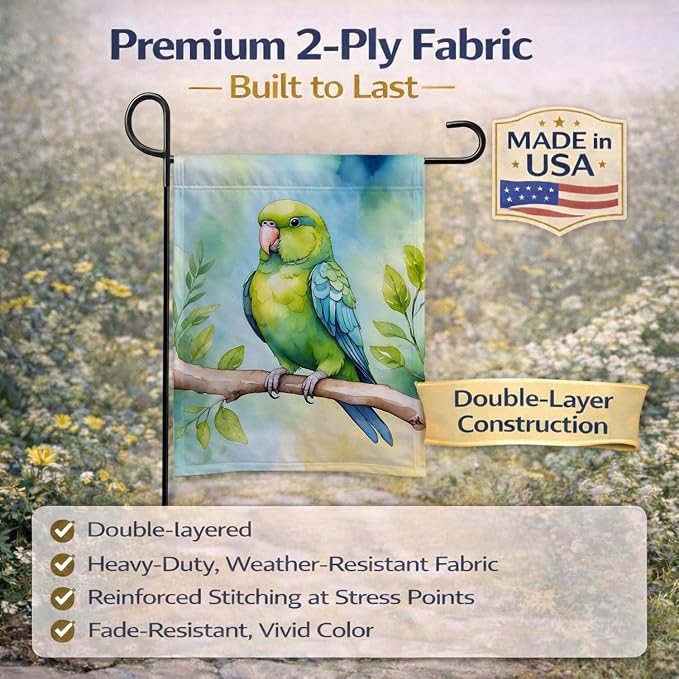 Caroline's Treasures Parrotlet Garden Flag Mailbox Flag Decorative Yard Flag Banner Outside Patio Artwork Yard Flower Beds, Garden Size, Multicolor