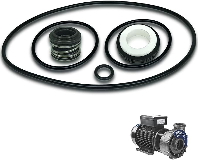 PS-200 5/8" Shaft Seal & O-Ring Rebuild Kit,Compatible with AquaFlo, Flo-Master XP2 XP2E Series Pool Pump， Includes Volute O-Ring, Union O-Ring, Drain Plug O-Ring and PS-200 Shaft Seal