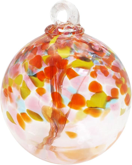 Dale Tiffany Hand Blown Glass, 6" Diameter Eden, Tree of Life Collection, Witch Globe Hanging Garden Indoor/Outdoor Decorative Ornament Gazing Ball