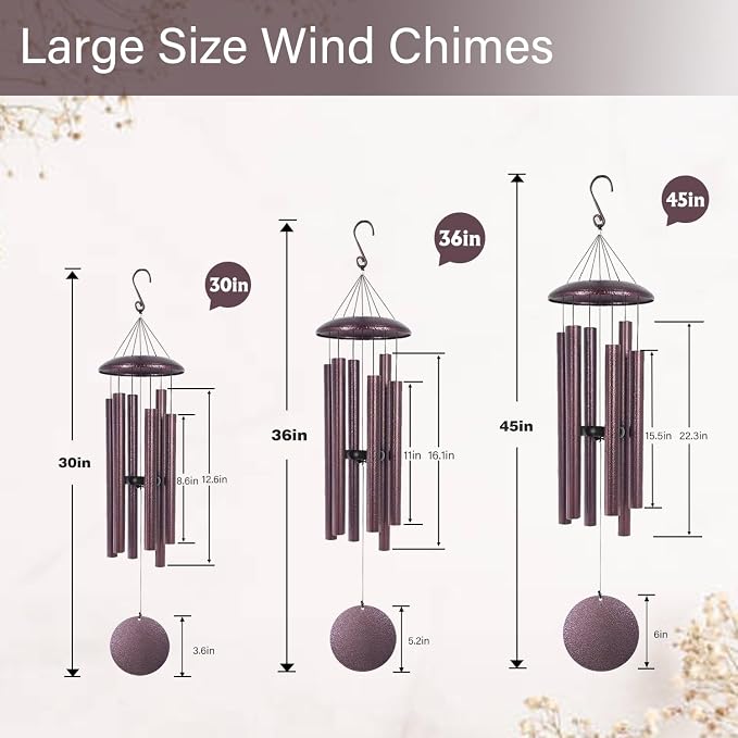 ASTARIN Memorial Wind Chimes Personalized, Produced in Texas Deep Tone Wind Chimes for Loss of Loved One, Sympathy Gifts for Loss Mom/Dad/Sister, Outdoor Windchime for Memory Bereavement Condolence