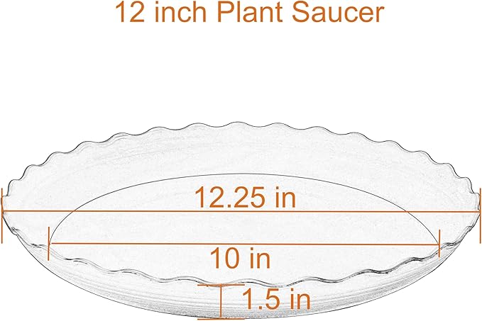 6 Pack of 12 inch Plant Saucer Plant Tray, Plastic Plant Saucer, Heavy Duty Plant Tray for Pots, Plant Saucers for Indoors Planter, Garden Water Plate Bowls (Blue)