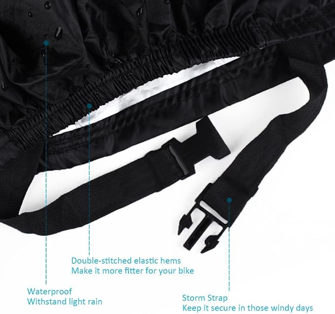 Bike Cover for 1, 2 or 3 Bikes Waterproof Bicycle Cover Outdoor Bike Storage Covers XL XXL 420D Heavy Duty Rain Sun UV Wind Proof for Mountain Road Electric Bike etc
