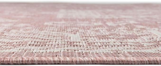 Unique Loom Outdoor Aztec Collection Area Rug - Chalca (3' 3" x 5' 3" Rectangle, Pink/ Ivory)