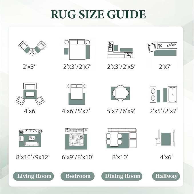 Area Rug for Living Room 9x12: Large Washable Boho Moroccan Rugs Geometric Neutral Rug, Non-Slip Foldable Morden Farmhouse Indoor Floor Carpet for Bedroom Dining Table Home (Green,9'x12')