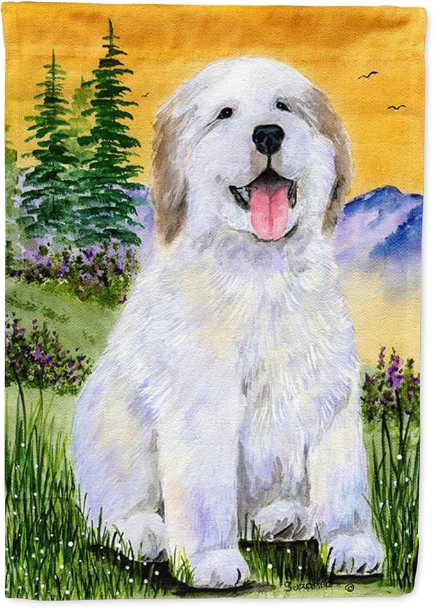 Caroline's Treasures SS8469GF Great Pyrenees Garden Flag Mailbox Flag Decorative Yard Flag Banner Outside Patio Artwork Yard Flower Beds, Garden Size, Multicolor