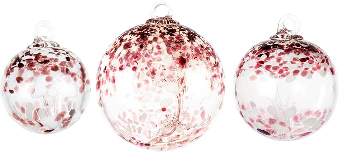 Dale Tiffany Hand Blown Glass, 4" Diameter Enchanted, Tree of Life Collection, Witch Globe Hanging Garden Indoor/Outdoor Decorative Ornament Gazing Ball