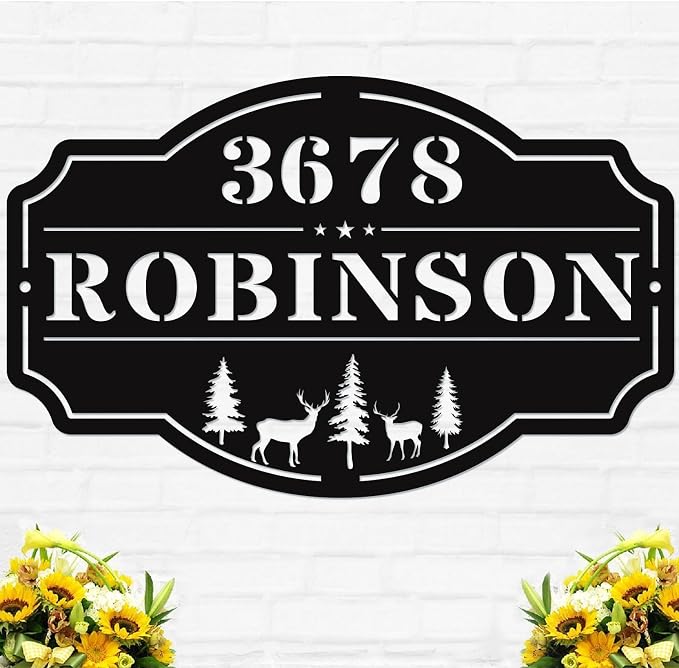 Personalized Metal Address Numbers for Houses, Custom House Numbers, Custom Address Plaque, Personalized Address Plaque for Outside