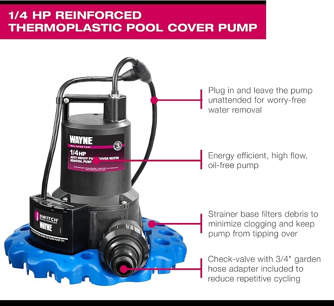 WAYNE WAPC250 Reinforced Thermoplastic Pool Cover Pump