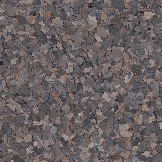 40 lb Box Decorative Chip Stone Flakes for Epoxy Floor Coating Protection/Enhancement for All Surfaces - for Garages, Basements, & More (Dolerite)