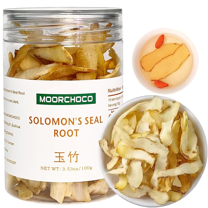 Solomon's Seal Root- Pure Natural Chinese Herbal Medicine-Dried Polygonatum Odoratum 3.53oz/100g Used for making soup-Brewing tea-玉竹 (Solomon's Seal Root)