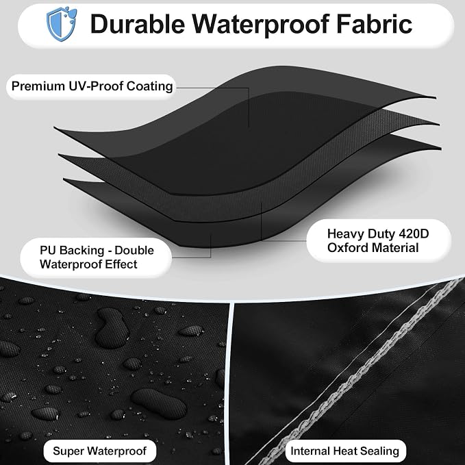 OutdoorLines Waterproof Outdoor Patio Heater Covers with Zipper and Storage Bag, Dust-proof UV-Resistant Windproof Propane Heavy Duty Heater Cover for Standing Heater, 1 Pack-90Hx23Lx23W inch Black