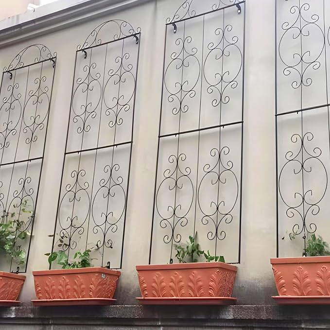 Thealyn Garden Trellis 2 Pack 80 Inch.H x 22 Inch.W Heavy-Duty Climbing Plant Trellis Metal Plant Supports Suitable Supporting Climbing Plants Outdoor, Roses, Vegetables, Vines, Flowers