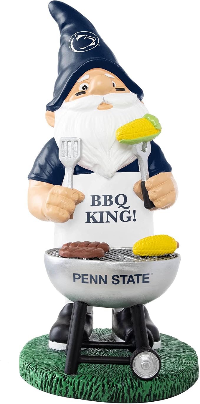 FOCO NCAA Unisex-Adult NCAA College Team Logo Grill Garden Statue Outdoor Gnome 10"