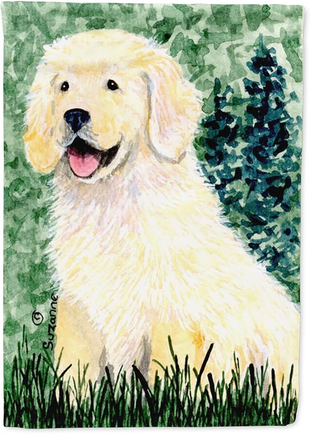 Caroline's Treasures SS8739GF Golden Retriever Garden Flag Mailbox Flag Decorative Yard Flag Banner Outside Patio Artwork Yard Flower Beds, Garden Size, Multicolor