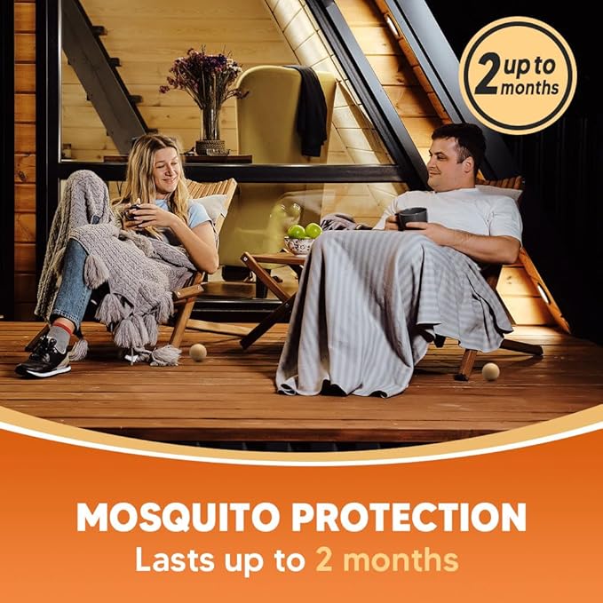 SCFKAOF Mosquito Repellent Outdoor Patio, Mosquito Deterrent for Yard, Indoor Mosquito Repellent Balls, Mosquito Repeller for Patio, Keep Mosquito Away, Covers 120 Sq. Ft, 60 Days Protection-12 Packs
