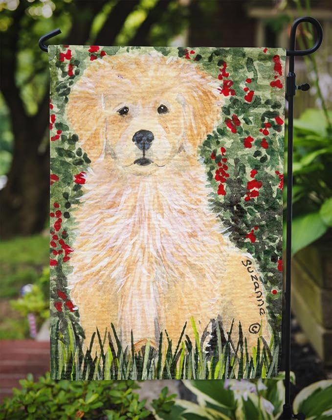 Caroline's Treasures SS8857GF Golden Retriever Garden Flag Mailbox Flag Decorative Yard Flag Banner Outside Patio Artwork Yard Flower Beds, Garden Size, Multicolor