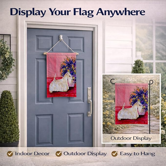 Caroline's Treasures SS8306GF Scottish Terrier Garden Flag Mailbox Flag Decorative Yard Flag Banner Outside Patio Artwork Yard Flower Beds, Garden Size, Multicolor