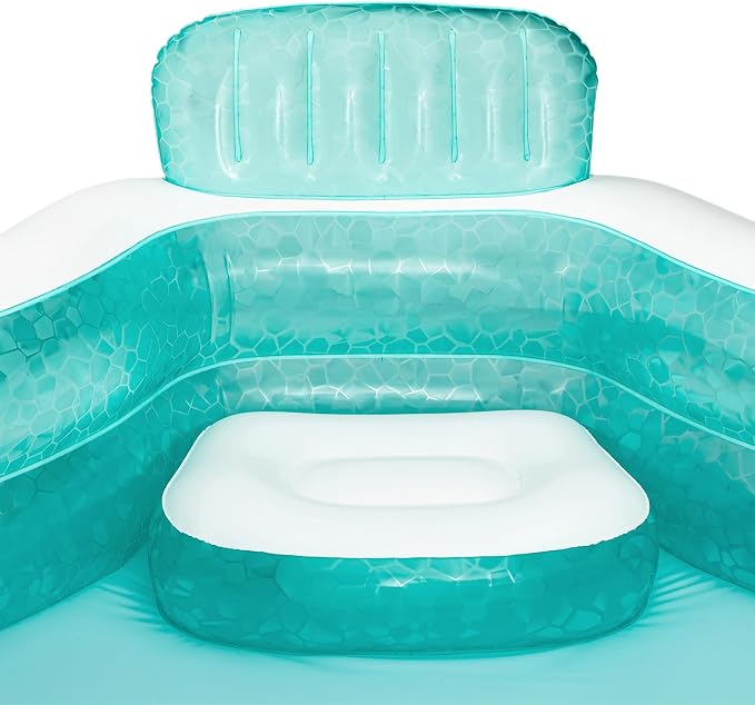 Funsicle 8.7ft Summer Escape Pool, Inflatable Family Swimming Pool, Lagoon Blue, Rectangular, Age 6 & up