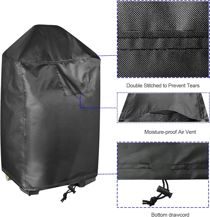 Pressure Washer Cover, Waterproof Cover for Smart Electric Gas Pressure Washer Machine, Outdoor Dust Cover for Electric High Pressure Cleaner (Black, 17.8x15.8x33.5inch)