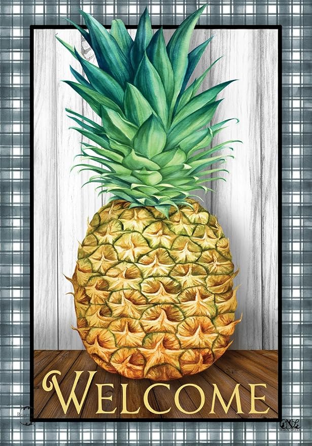 Briarwood Lane Checkered Pineapple Everyday House Flag
